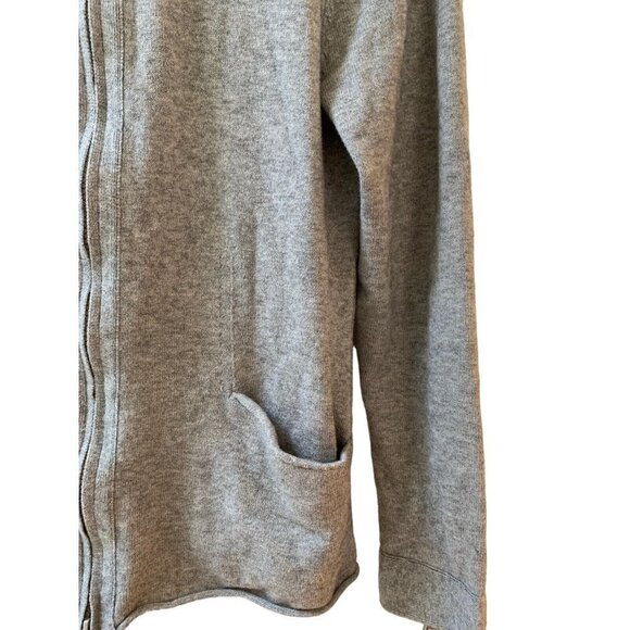 Title Nine Sweater Jacket Wool Cotton Blend Gray Full Zip Mock Neck Cardigan S - Picture 4 of 10